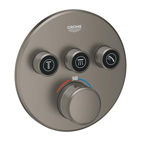 Thermostat for concealed installation with 3 valves