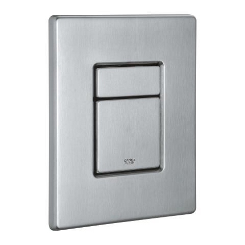 Flush plate, stainless steel