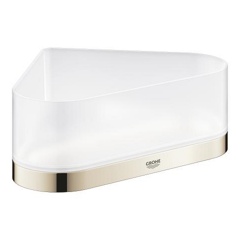 Corner shower tray with holder