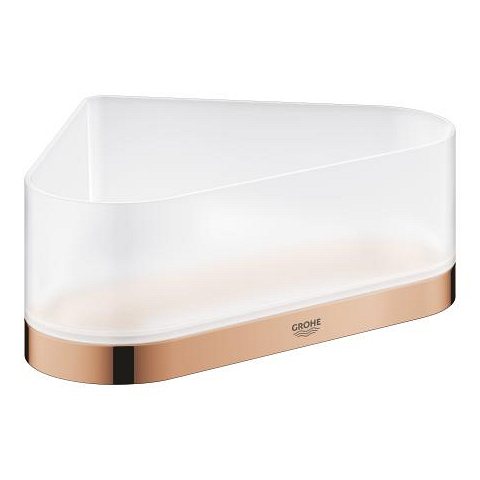 Corner shower tray with holder